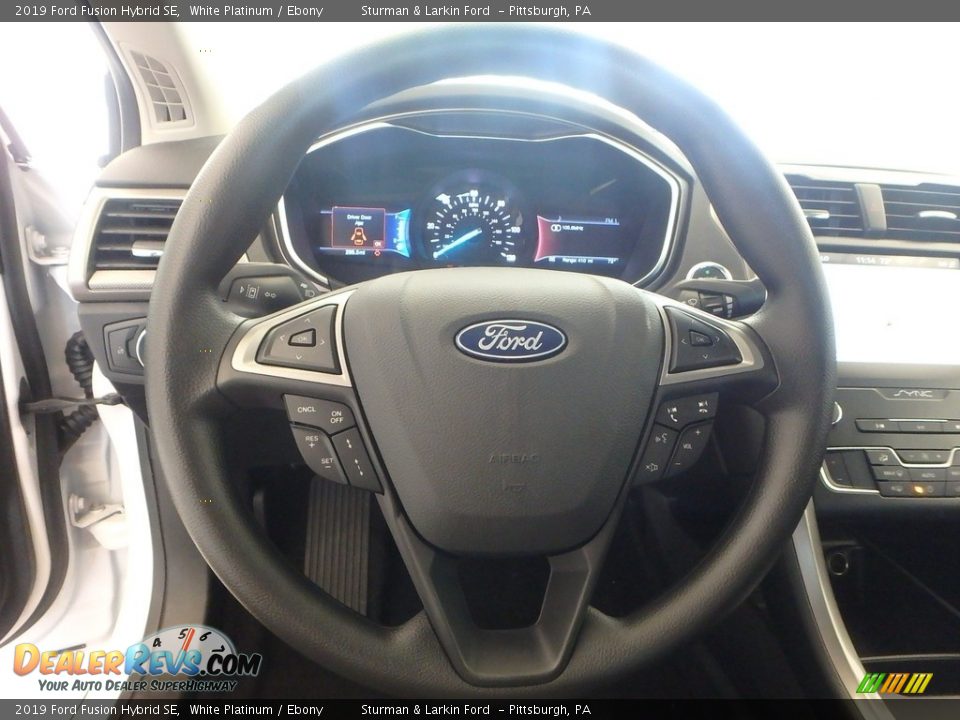 2019 Ford Fusion Hybrid SE White Platinum / Ebony Photo #14