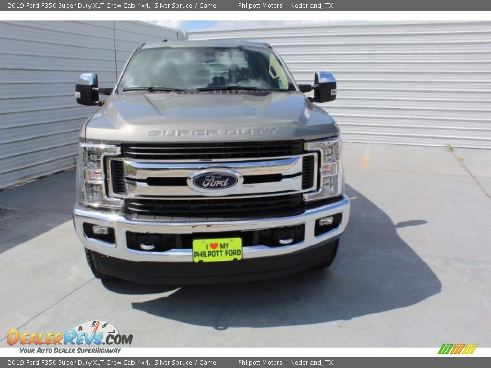 2019 Ford F350 Super Duty XLT Crew Cab 4x4 Silver Spruce / Camel Photo #3