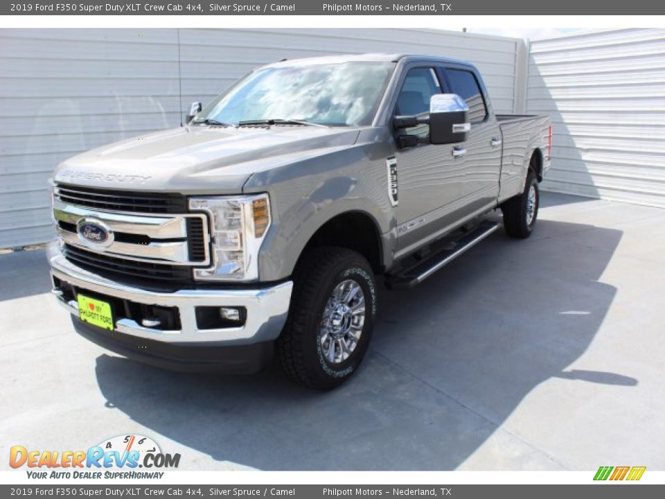 2019 Ford F350 Super Duty XLT Crew Cab 4x4 Silver Spruce / Camel Photo #4