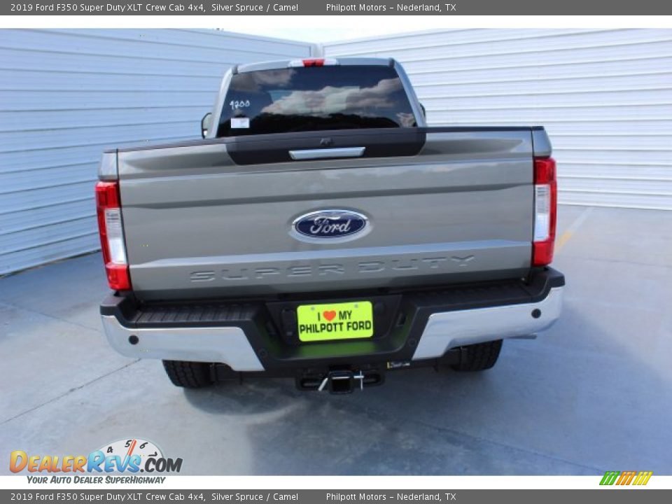 2019 Ford F350 Super Duty XLT Crew Cab 4x4 Silver Spruce / Camel Photo #8