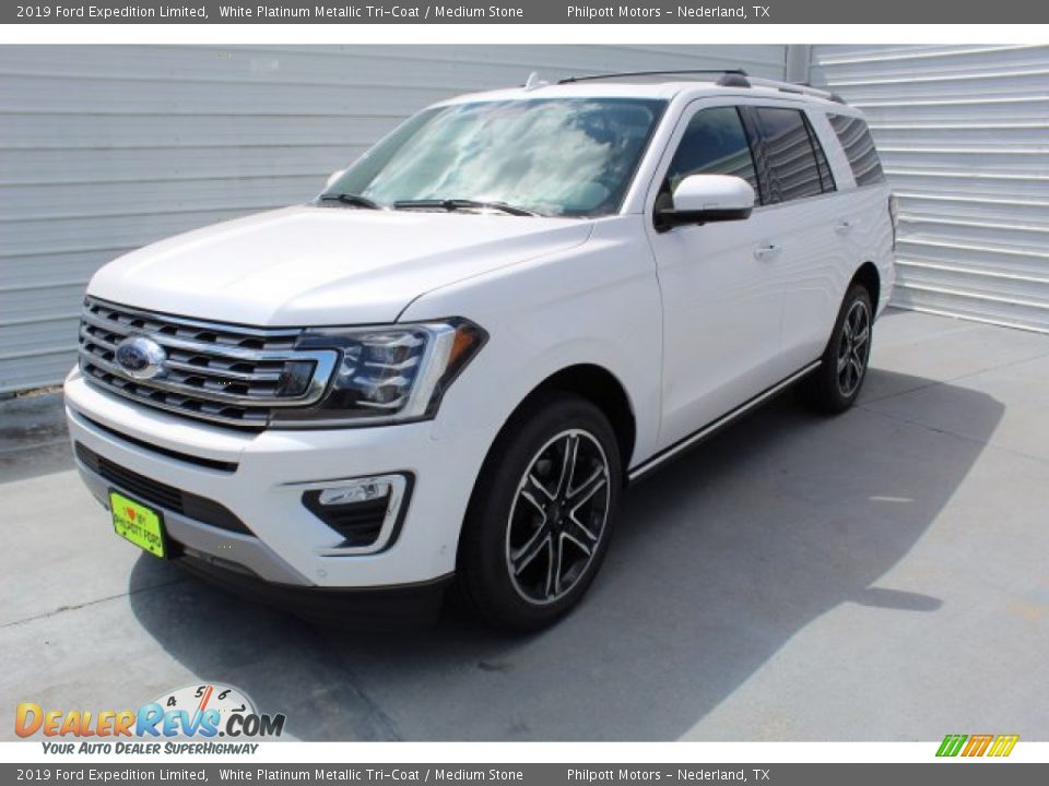 2019 Ford Expedition Limited White Platinum Metallic Tri-Coat / Medium Stone Photo #4