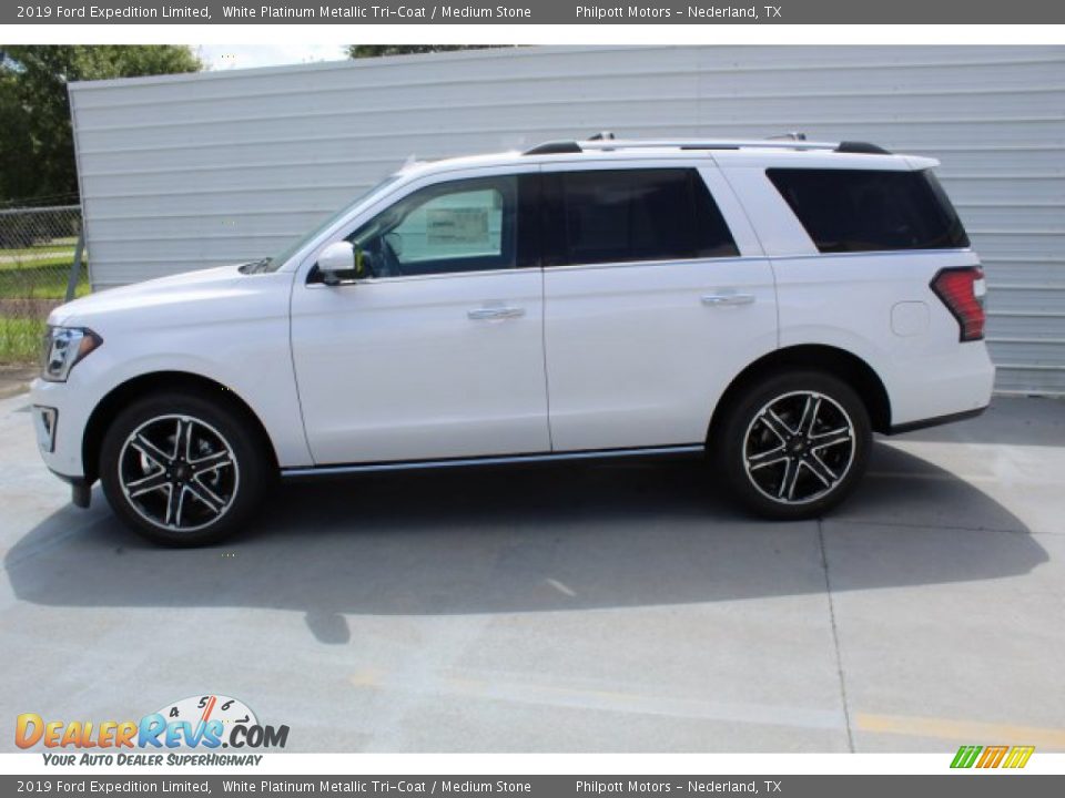 2019 Ford Expedition Limited White Platinum Metallic Tri-Coat / Medium Stone Photo #6