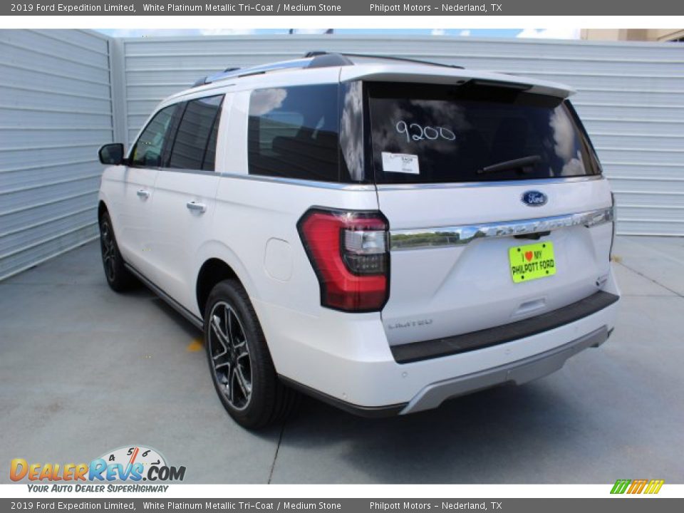 2019 Ford Expedition Limited White Platinum Metallic Tri-Coat / Medium Stone Photo #7