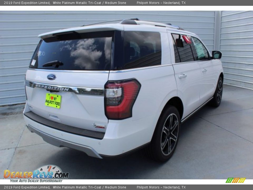 2019 Ford Expedition Limited White Platinum Metallic Tri-Coat / Medium Stone Photo #9