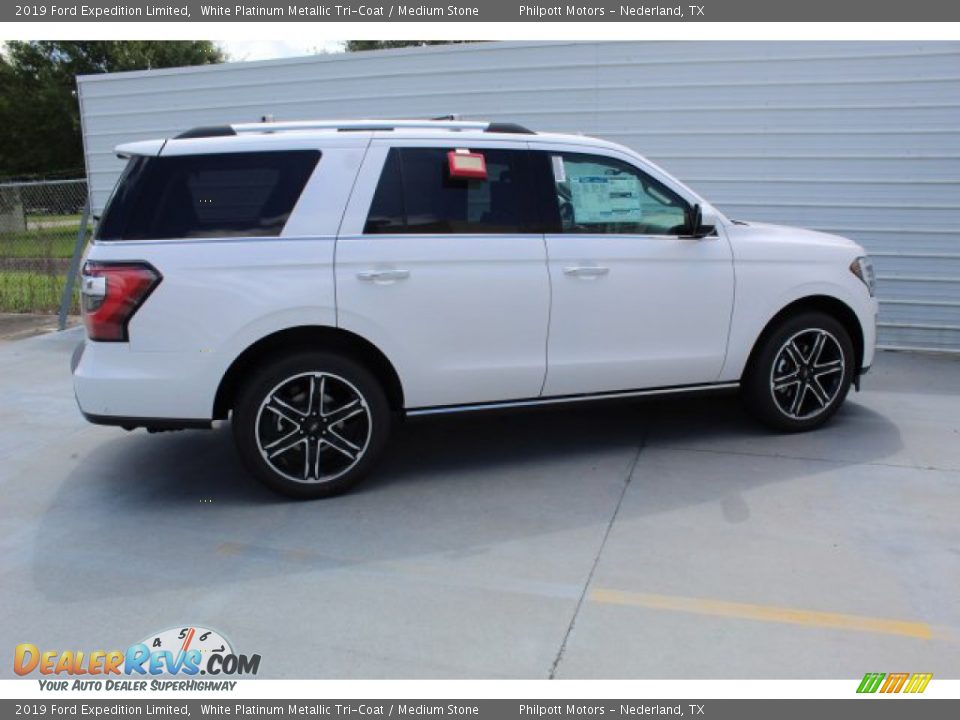 2019 Ford Expedition Limited White Platinum Metallic Tri-Coat / Medium Stone Photo #10