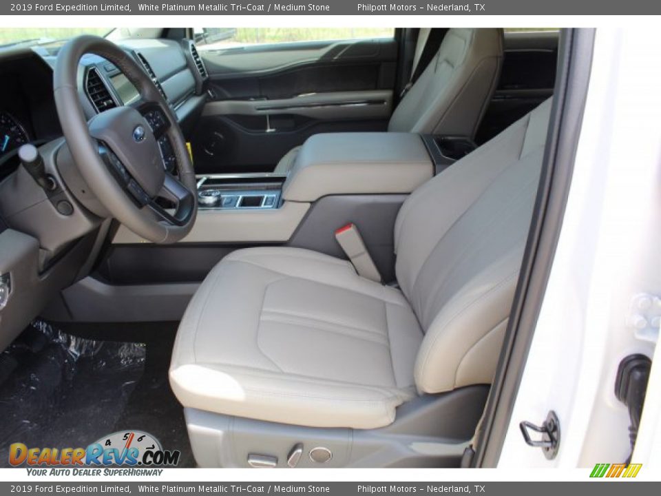 2019 Ford Expedition Limited White Platinum Metallic Tri-Coat / Medium Stone Photo #12