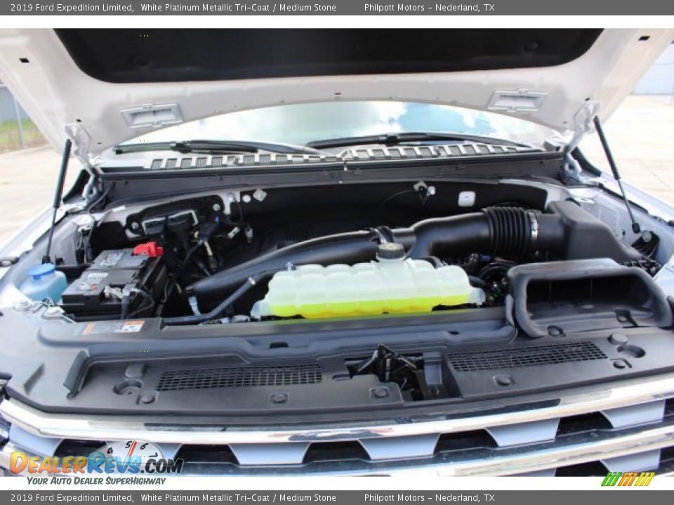 2019 Ford Expedition Limited White Platinum Metallic Tri-Coat / Medium Stone Photo #28