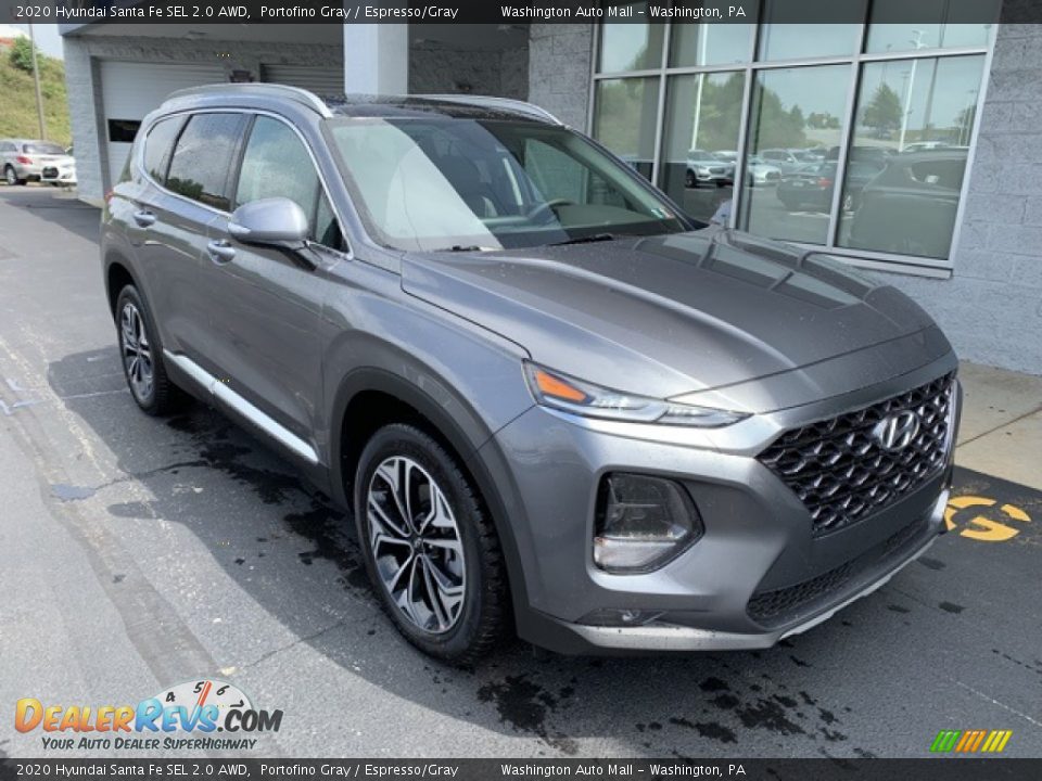 2020 Hyundai Santa Fe SEL 2.0 AWD Portofino Gray / Espresso/Gray Photo #2