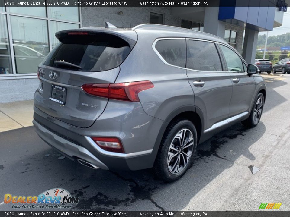 2020 Hyundai Santa Fe SEL 2.0 AWD Portofino Gray / Espresso/Gray Photo #4