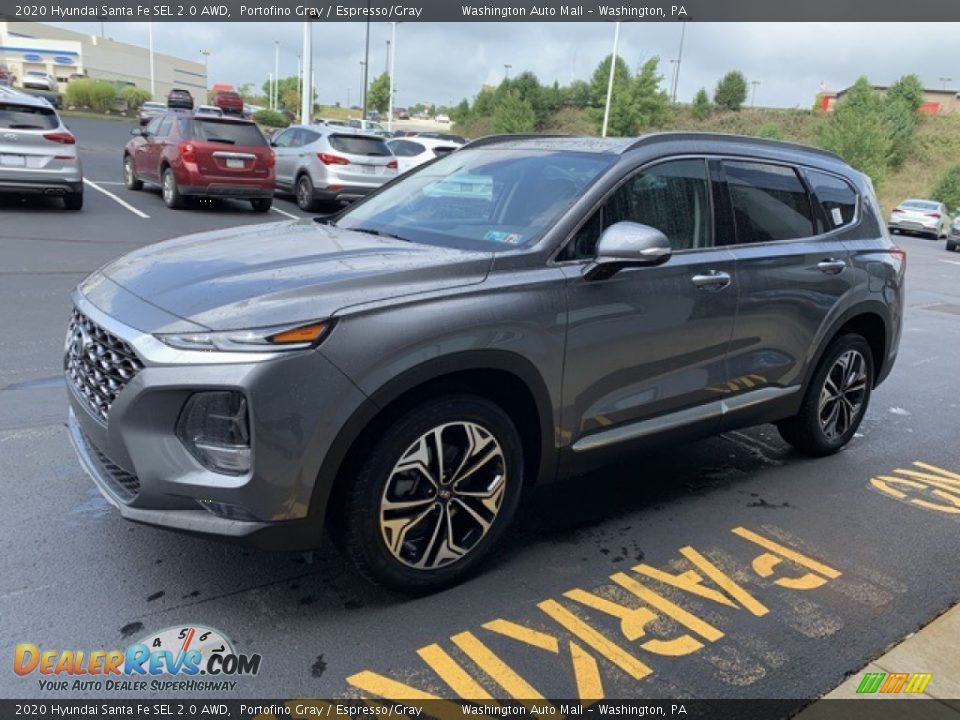 2020 Hyundai Santa Fe SEL 2.0 AWD Portofino Gray / Espresso/Gray Photo #7