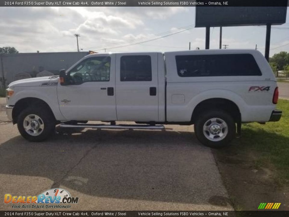 2014 Ford F350 Super Duty XLT Crew Cab 4x4 Oxford White / Steel Photo #7