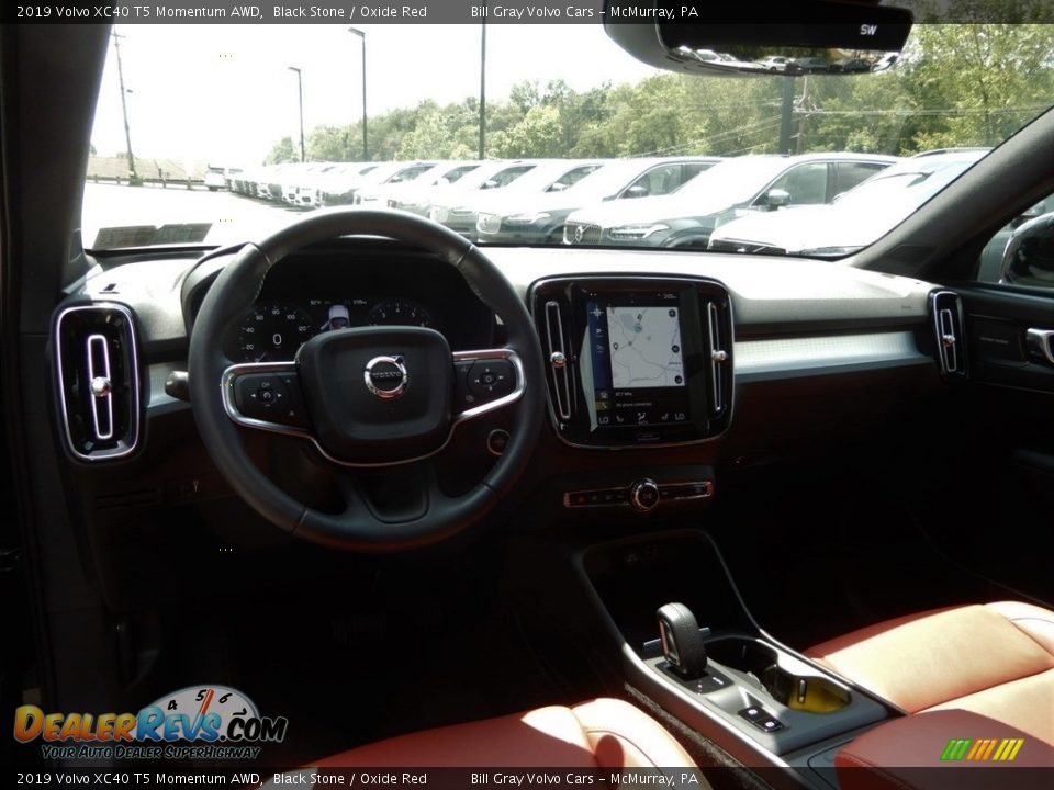 2019 Volvo XC40 T5 Momentum AWD Black Stone / Oxide Red Photo #13