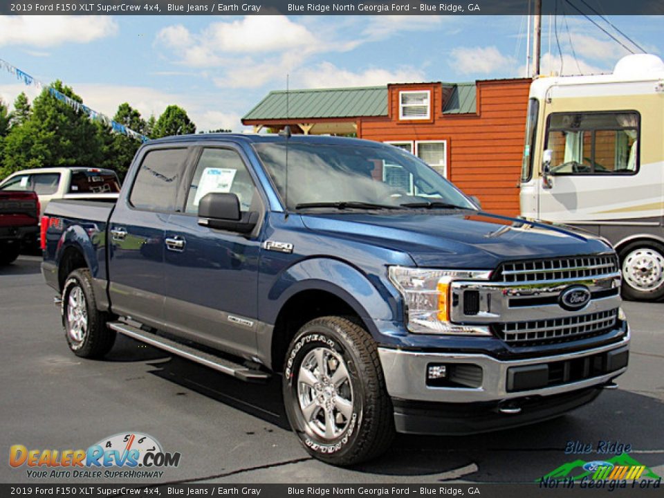 2019 Ford F150 XLT SuperCrew 4x4 Blue Jeans / Earth Gray Photo #7