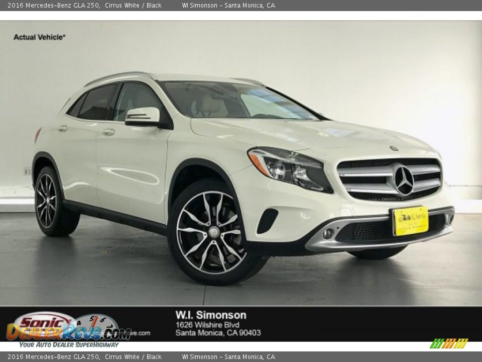 2016 Mercedes-Benz GLA 250 Cirrus White / Black Photo #1