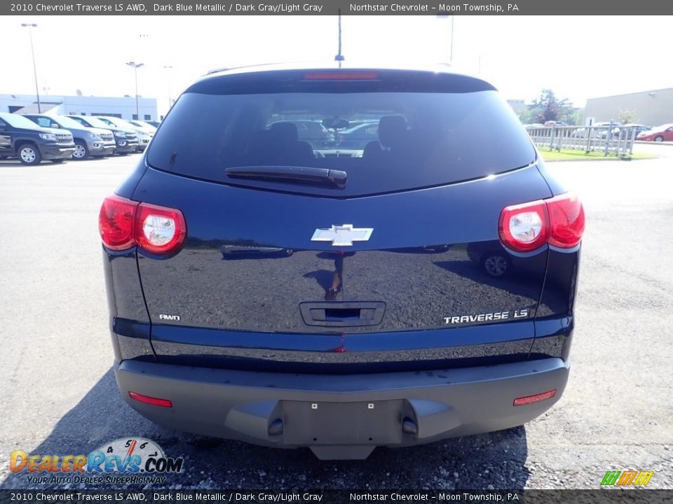 2010 Chevrolet Traverse LS AWD Dark Blue Metallic / Dark Gray/Light Gray Photo #3