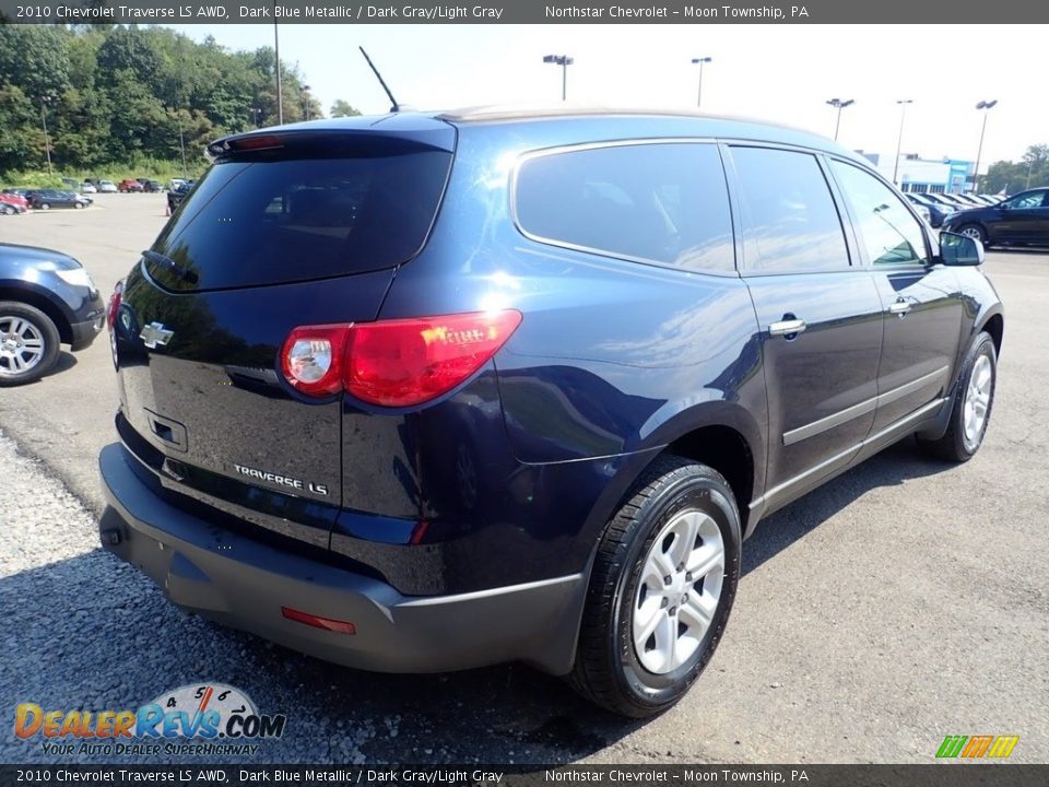 2010 Chevrolet Traverse LS AWD Dark Blue Metallic / Dark Gray/Light Gray Photo #4