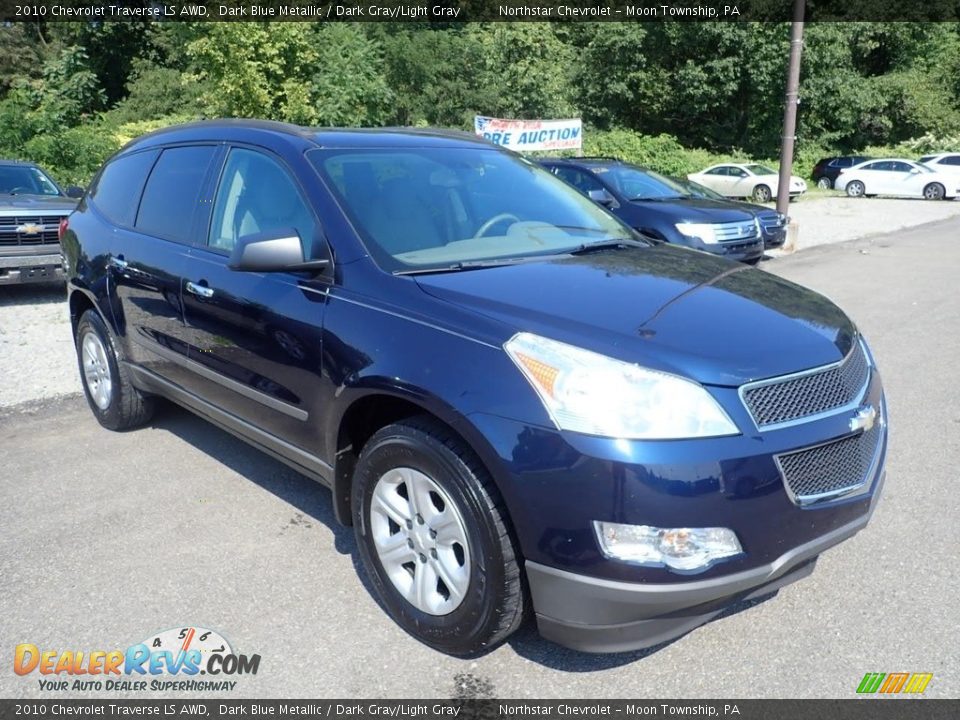 2010 Chevrolet Traverse LS AWD Dark Blue Metallic / Dark Gray/Light Gray Photo #5