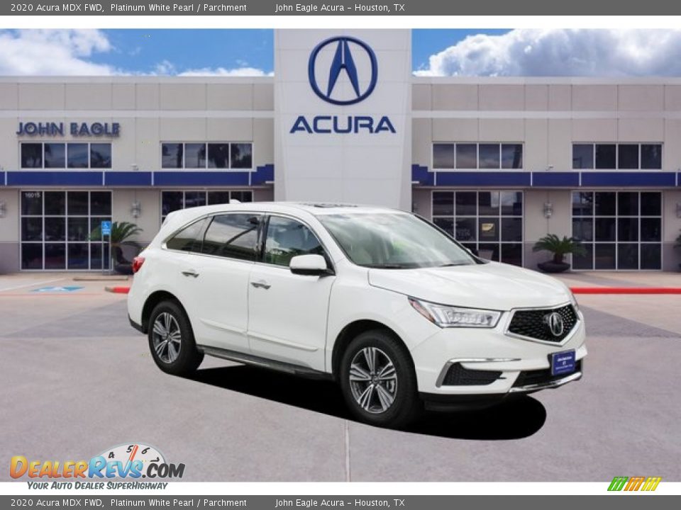 2020 Acura MDX FWD Platinum White Pearl / Parchment Photo #1