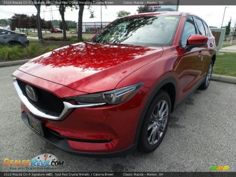 2019 Mazda CX-5 Signature AWD Soul Red Crystal Metallic / Caturra Brown Photo #3