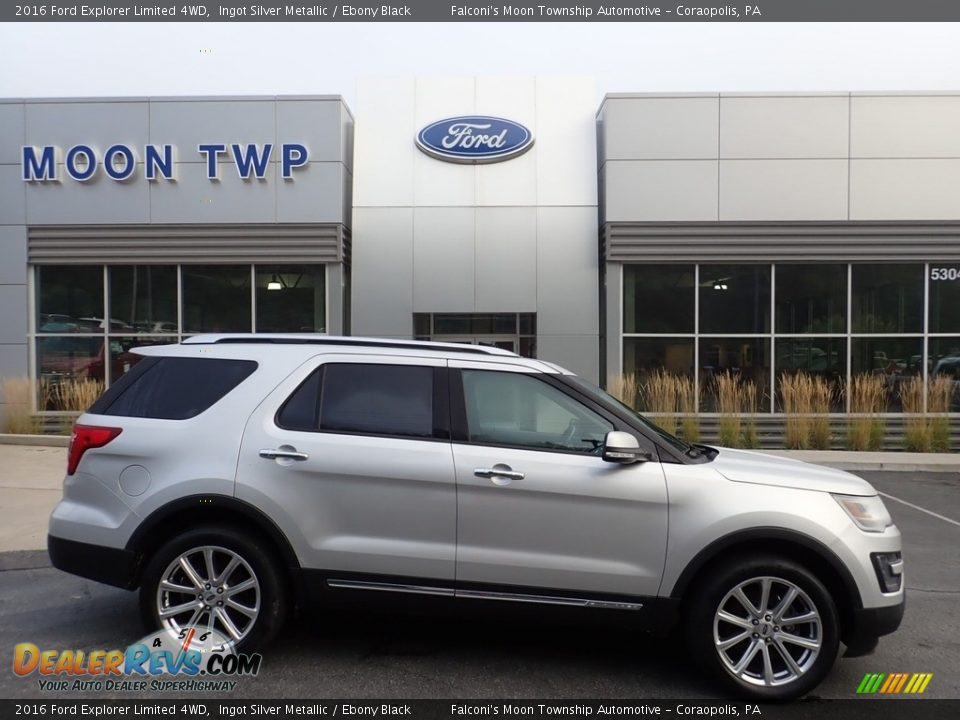 2016 Ford Explorer Limited 4WD Ingot Silver Metallic / Ebony Black Photo #1