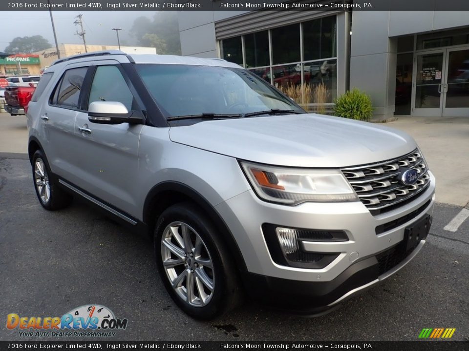 2016 Ford Explorer Limited 4WD Ingot Silver Metallic / Ebony Black Photo #9