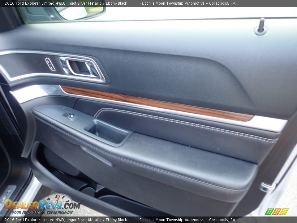 2016 Ford Explorer Limited 4WD Ingot Silver Metallic / Ebony Black Photo #13