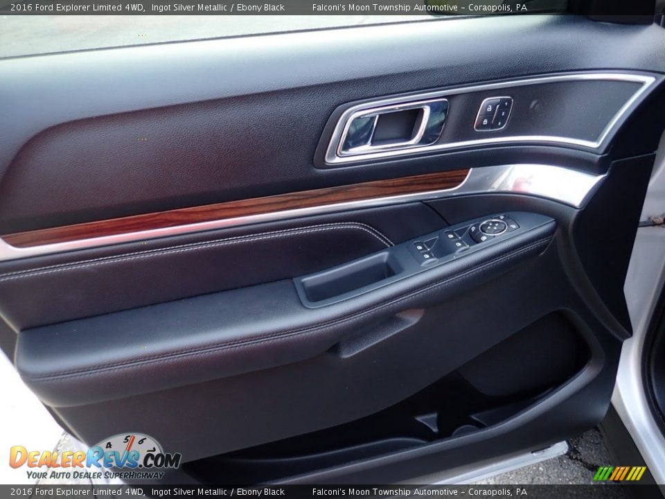 2016 Ford Explorer Limited 4WD Ingot Silver Metallic / Ebony Black Photo #19