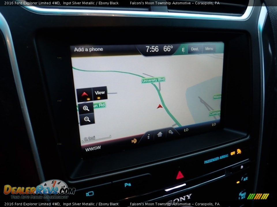 2016 Ford Explorer Limited 4WD Ingot Silver Metallic / Ebony Black Photo #21