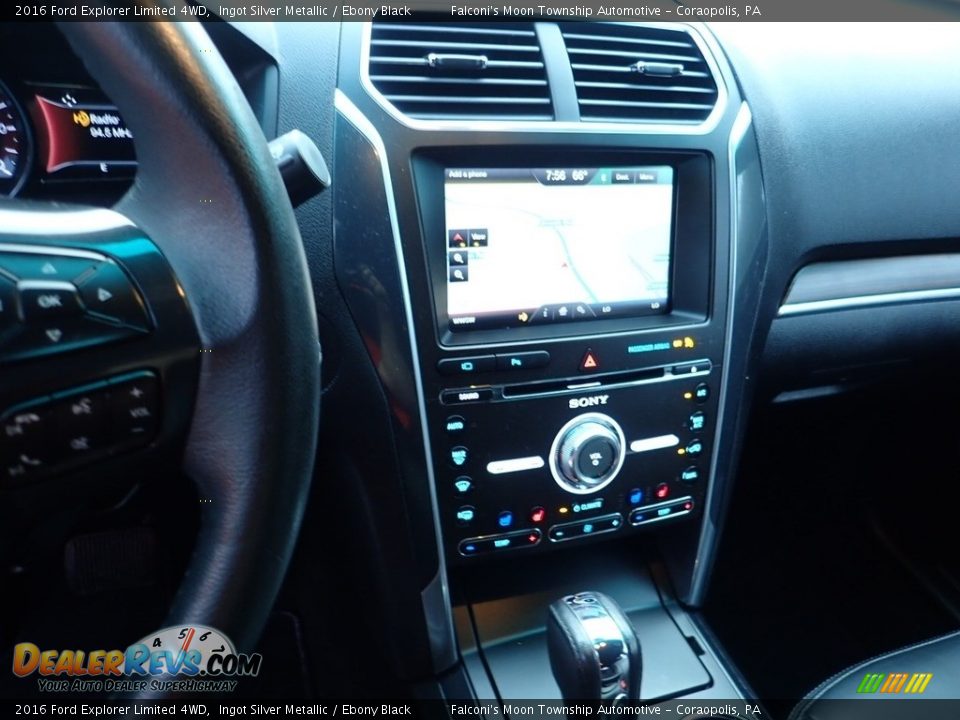 2016 Ford Explorer Limited 4WD Ingot Silver Metallic / Ebony Black Photo #22