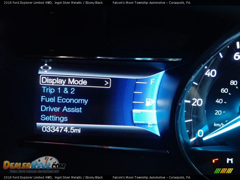 2016 Ford Explorer Limited 4WD Ingot Silver Metallic / Ebony Black Photo #24