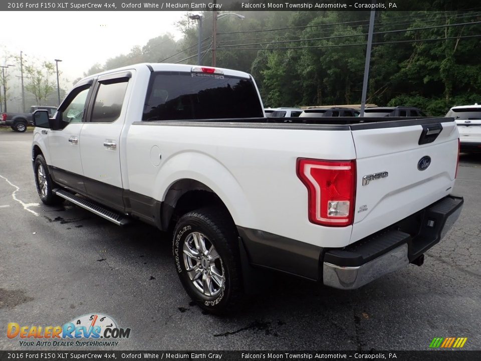 2016 Ford F150 XLT SuperCrew 4x4 Oxford White / Medium Earth Gray Photo #4