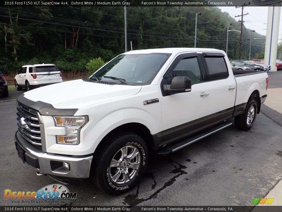 2016 Ford F150 XLT SuperCrew 4x4 Oxford White / Medium Earth Gray Photo #6