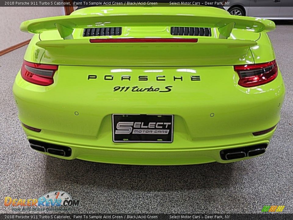 2018 Porsche 911 Turbo S Cabriolet Paint To Sample Acid Green / Black/Acid Green Photo #5