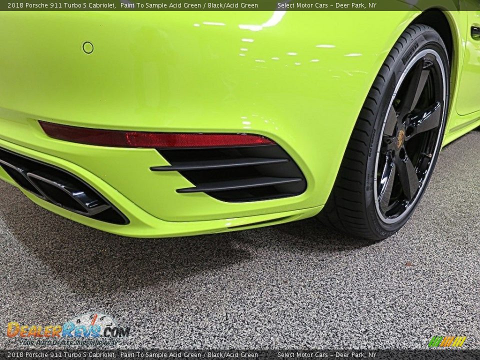 2018 Porsche 911 Turbo S Cabriolet Paint To Sample Acid Green / Black/Acid Green Photo #9