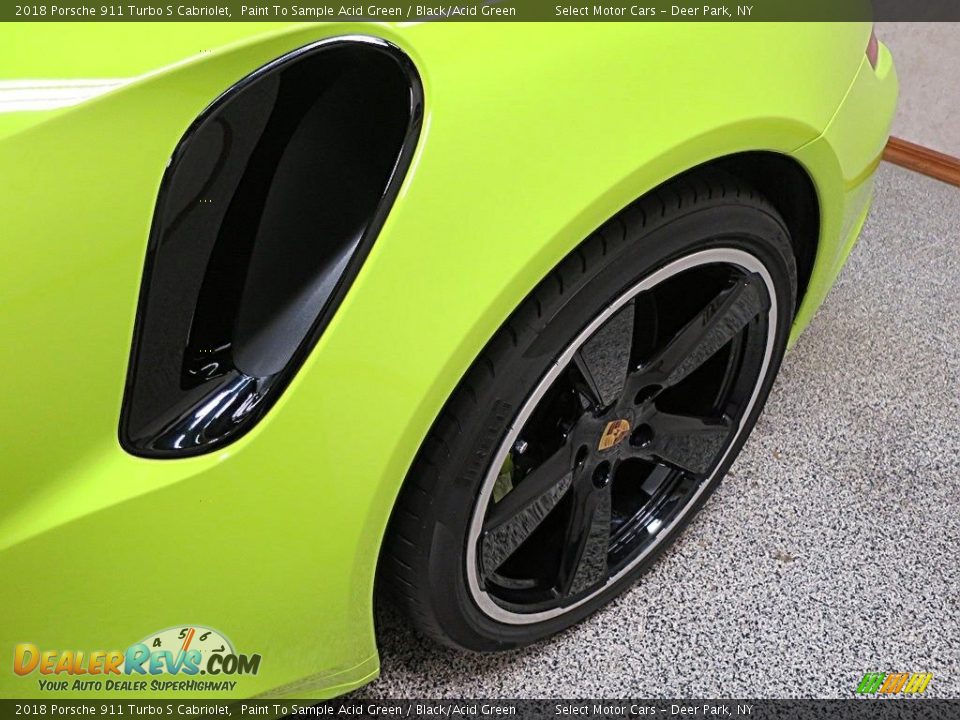 2018 Porsche 911 Turbo S Cabriolet Paint To Sample Acid Green / Black/Acid Green Photo #17