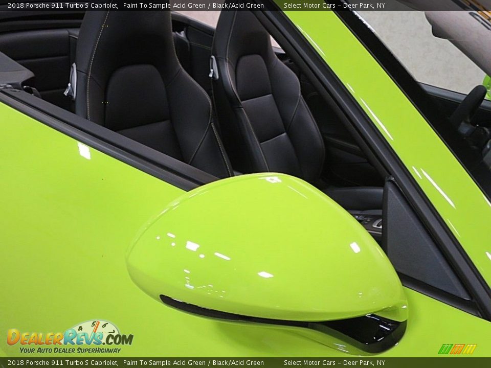 2018 Porsche 911 Turbo S Cabriolet Paint To Sample Acid Green / Black/Acid Green Photo #18