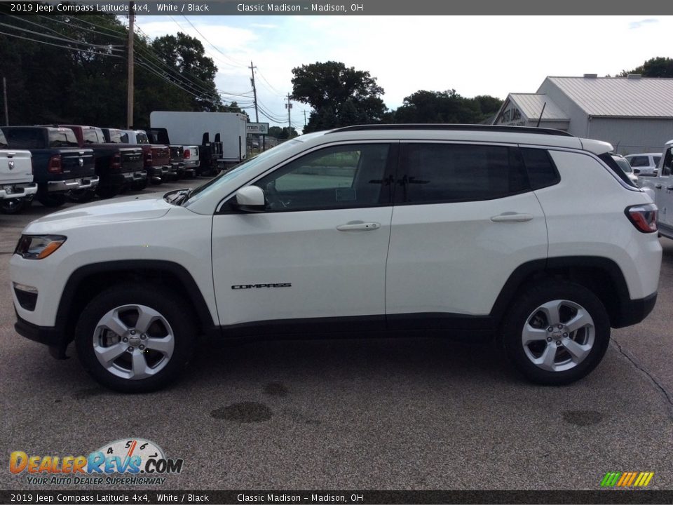 2019 Jeep Compass Latitude 4x4 White / Black Photo #6