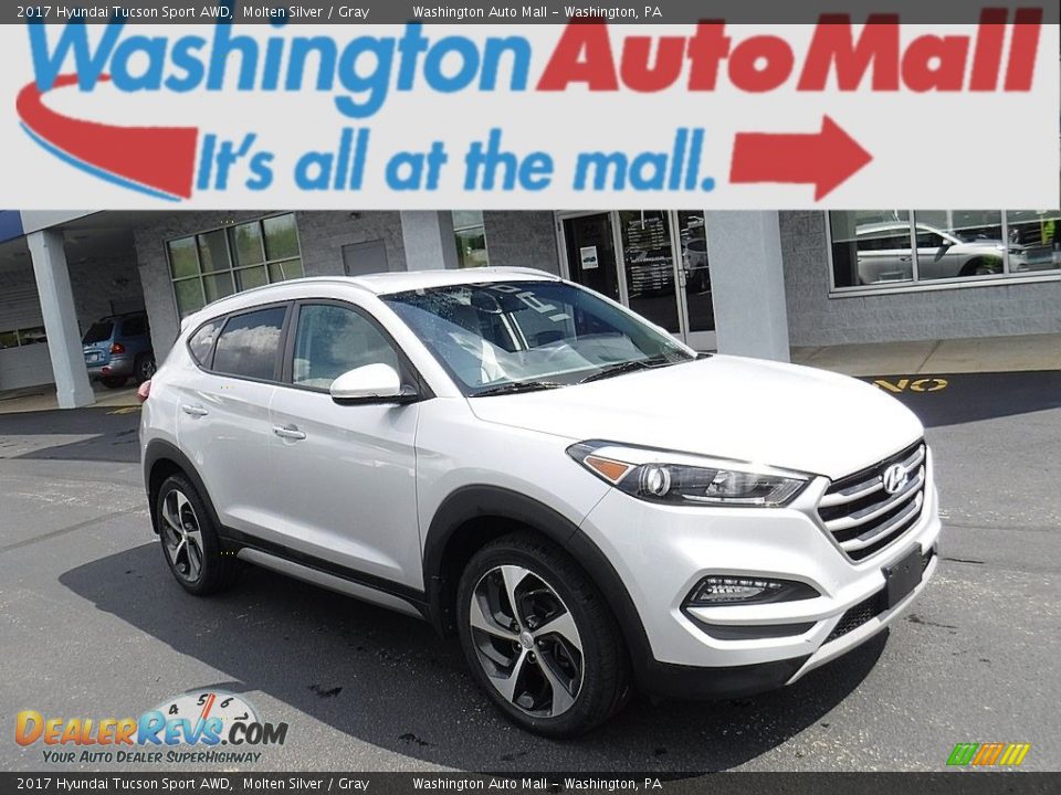 2017 Hyundai Tucson Sport AWD Molten Silver / Gray Photo #1