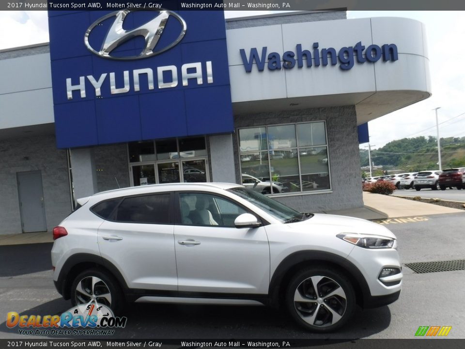 2017 Hyundai Tucson Sport AWD Molten Silver / Gray Photo #2