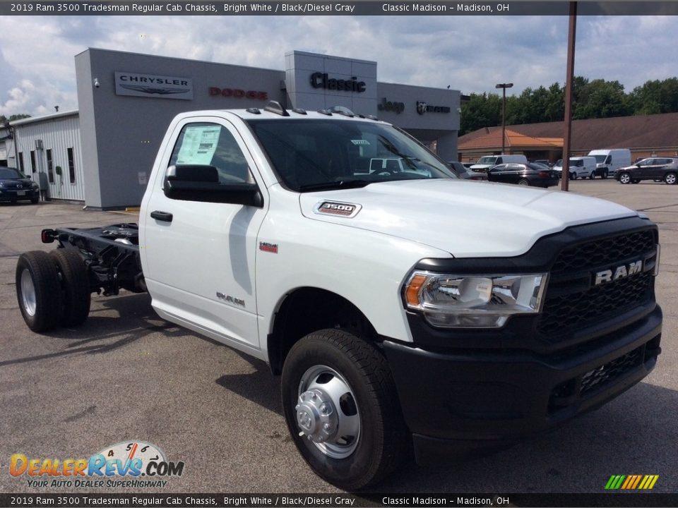 2019 Ram 3500 Tradesman Regular Cab Chassis Bright White / Black/Diesel Gray Photo #1