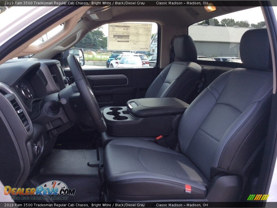 Black/Diesel Gray Interior - 2019 Ram 3500 Tradesman Regular Cab Chassis Photo #3