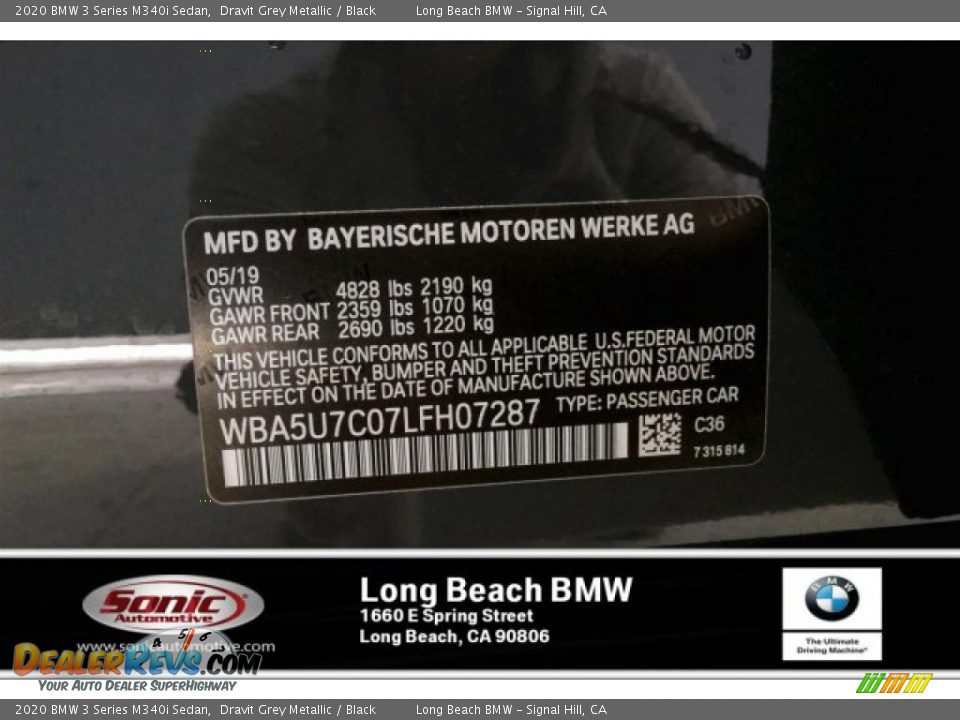 2020 BMW 3 Series M340i Sedan Dravit Grey Metallic / Black Photo #11