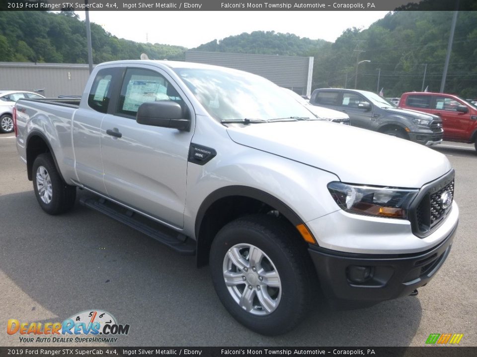 2019 Ford Ranger STX SuperCab 4x4 Ingot Silver Metallic / Ebony Photo #3