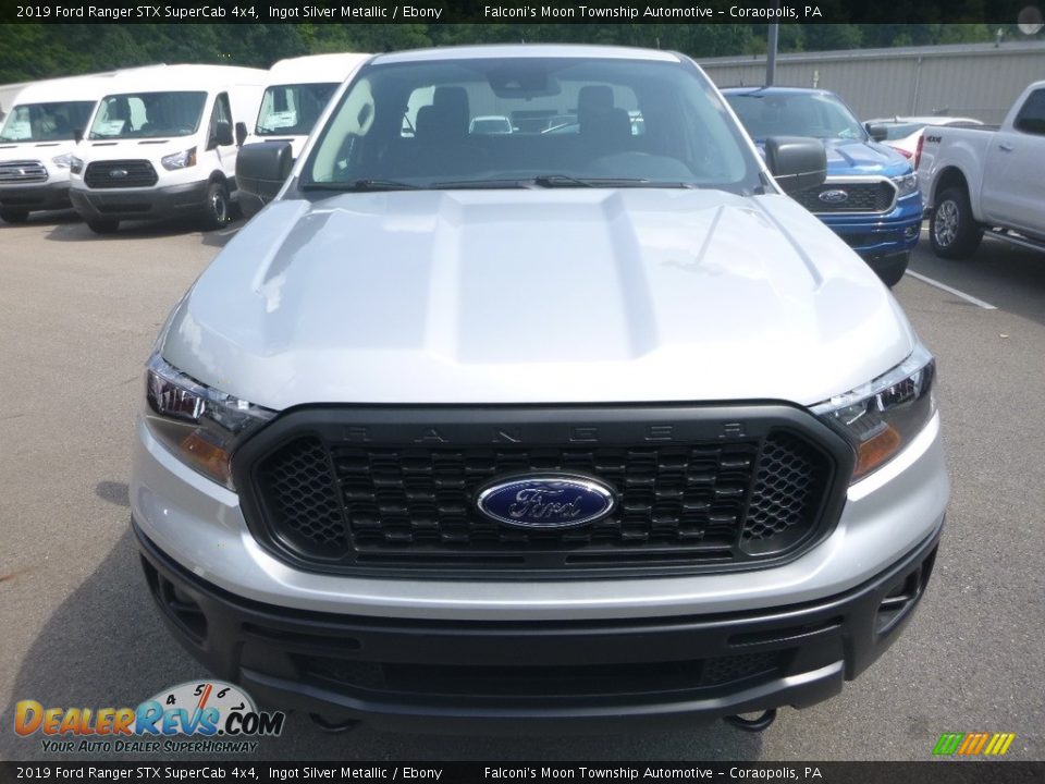 2019 Ford Ranger STX SuperCab 4x4 Ingot Silver Metallic / Ebony Photo #4