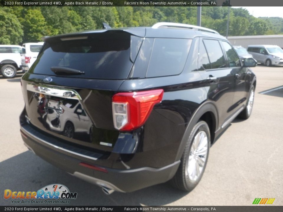 2020 Ford Explorer Limited 4WD Agate Black Metallic / Ebony Photo #2