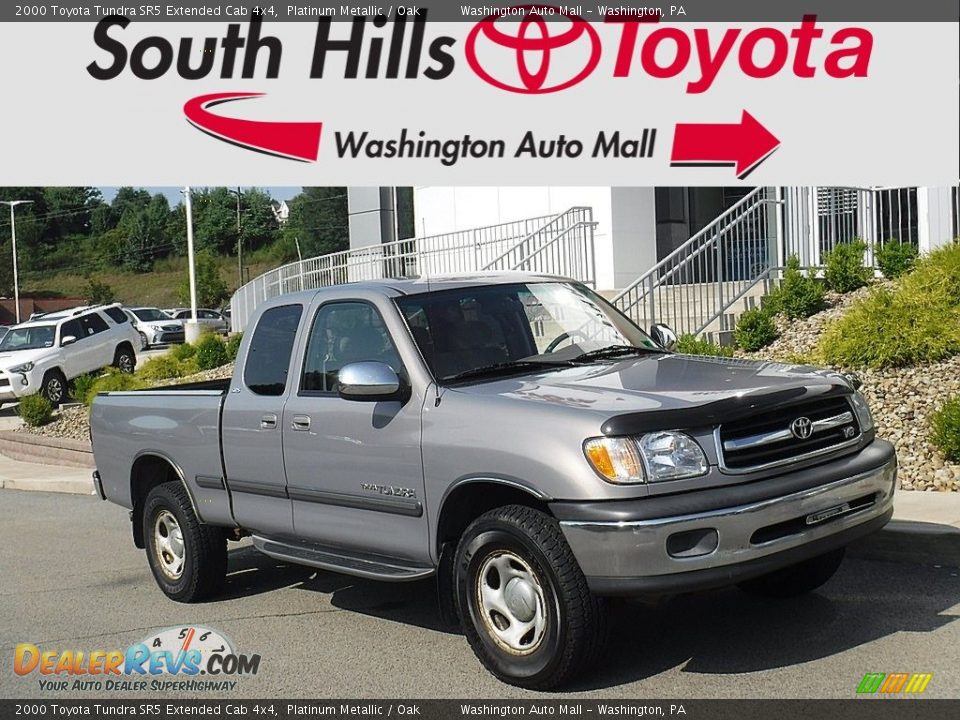 2000 Toyota Tundra SR5 Extended Cab 4x4 Platinum Metallic / Oak Photo #1