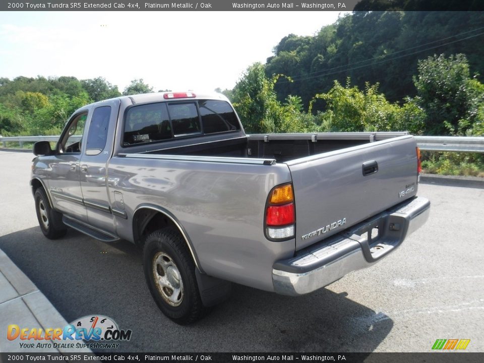 2000 Toyota Tundra SR5 Extended Cab 4x4 Platinum Metallic / Oak Photo #9