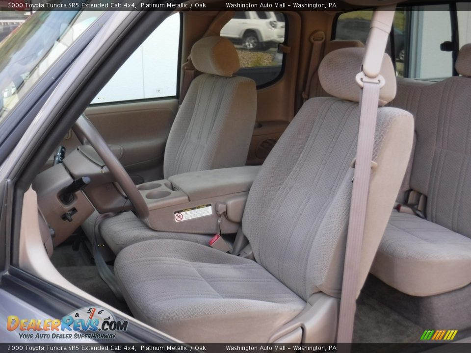 2000 Toyota Tundra SR5 Extended Cab 4x4 Platinum Metallic / Oak Photo #15