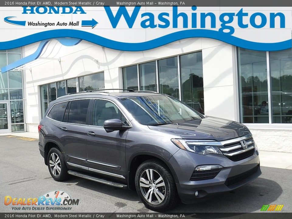 2016 Honda Pilot EX AWD Modern Steel Metallic / Gray Photo #1