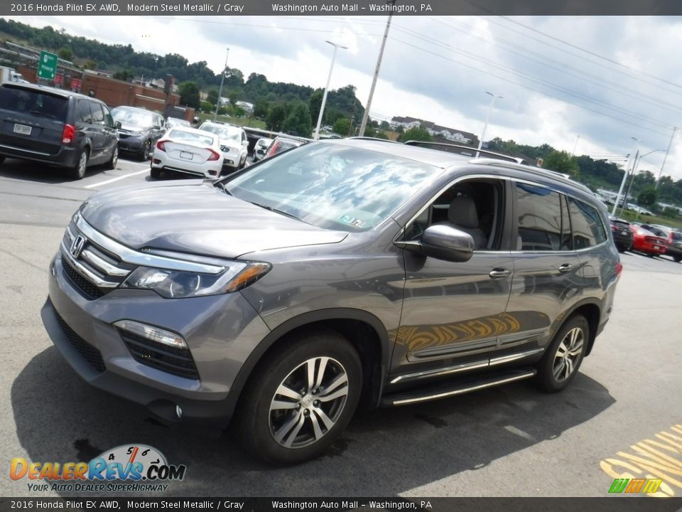 2016 Honda Pilot EX AWD Modern Steel Metallic / Gray Photo #6